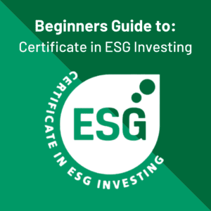 Beginners Guide to Certificate in ESG Investing