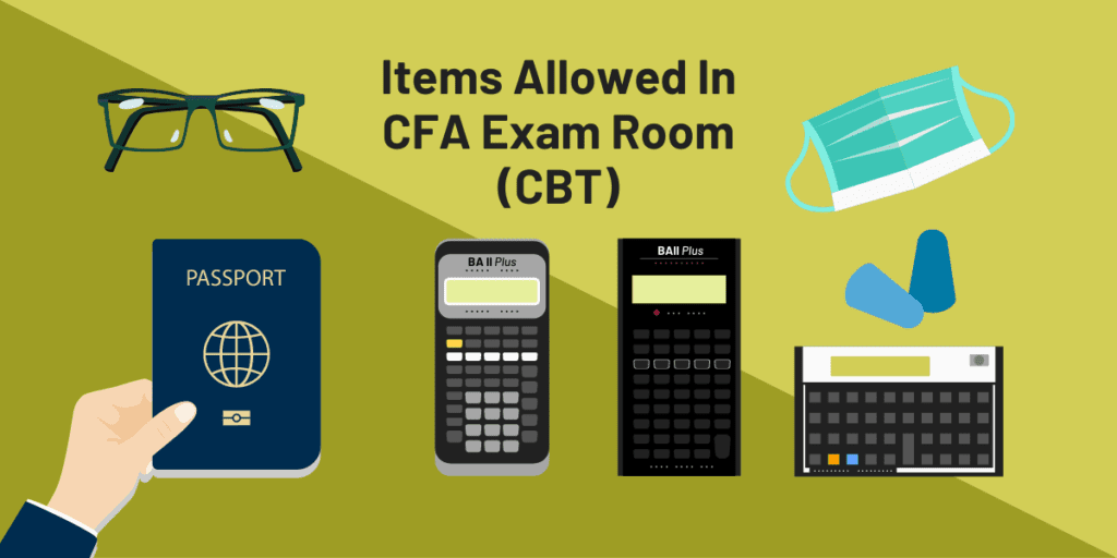 CFA exam day items allowed in the exam room