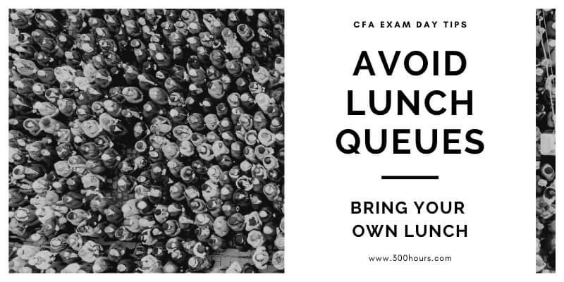 Cfa Exam Day: 8 Game-Changing Dos And Don'ts 7 Avoid lunch queues on CFA exam day by bringing your own lunch