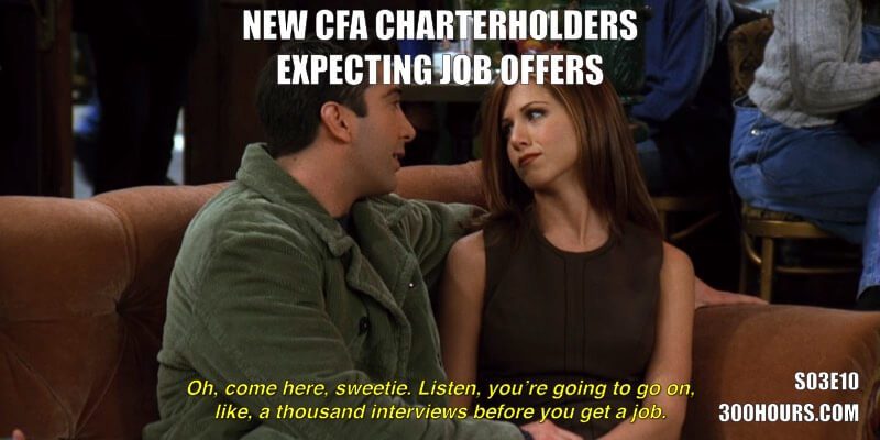 CFA Friends Meme: CFA charterholders expecting job offers