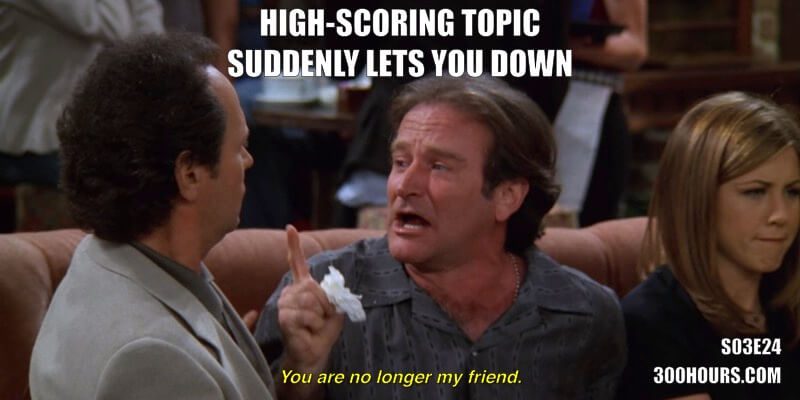 CFA Friends Meme: High-scoring topic suddenly lets you down