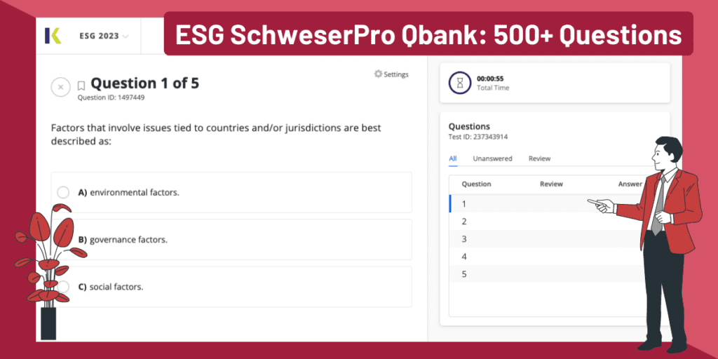 ESG SchweserPro Qbank with 500 questions