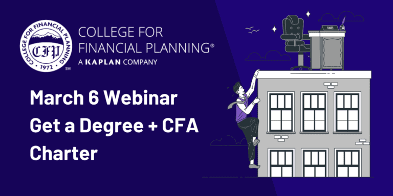 March 6 Webinar: Path To a M.S. in Financial Analysis Degree + CFA Charter