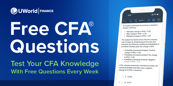 Answer a CFA question. Get an expert explanation weekly.