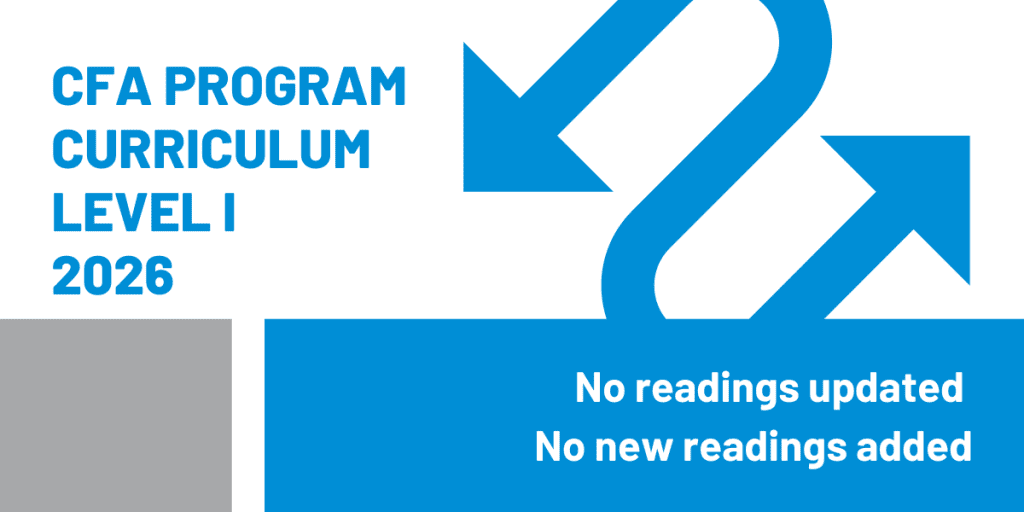 cfa curriculum changes level 1